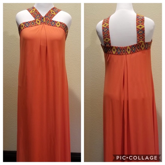 Beautiful Orange Maxi Dress - Picture 1 of 1